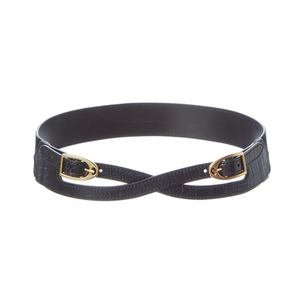 J.Mclaughlin Jimena Croc-Embossed Suede & Leather Belt